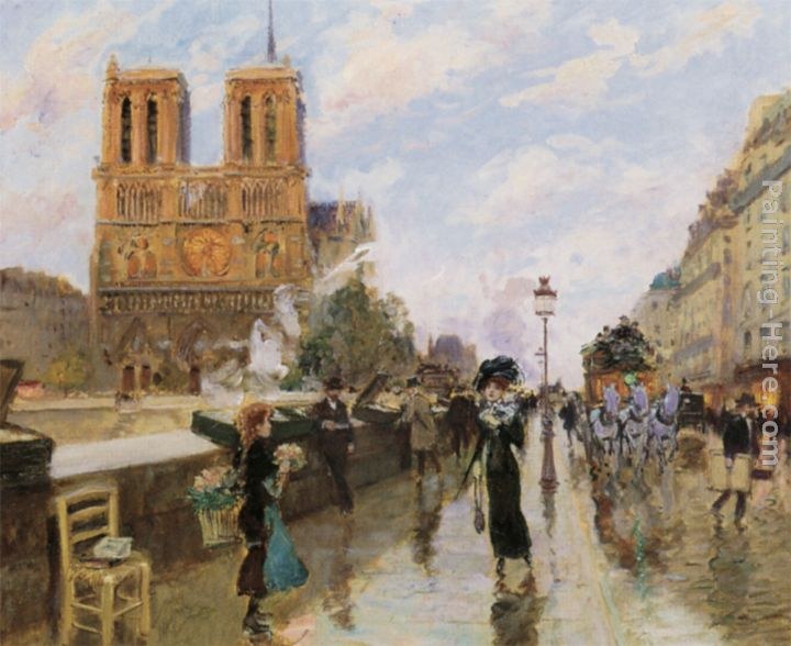 Georges Stein Les quais pres de Notre Dame